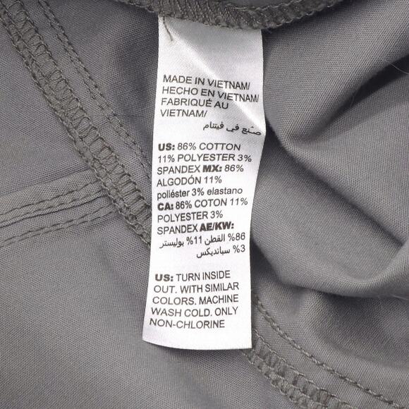 White House Black Market Military Jacket Womens 14 Grey Cropped Pockets - Picture 7 of 12